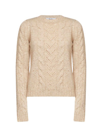 Max Mara Women Beige Wool And Cashmere Blend Knit Mxmsamba Sweater