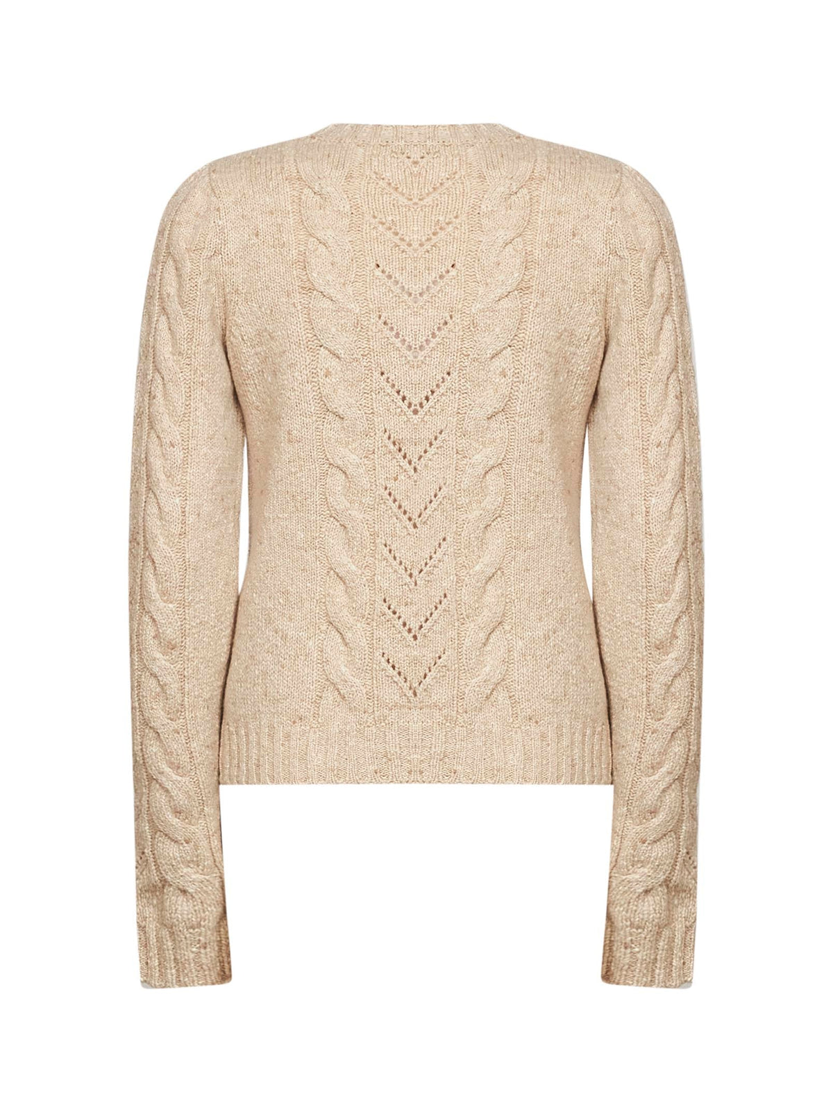 Max Mara Women Beige Wool And Cashmere Blend Knit Mxmsamba Sweater