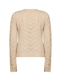 Max Mara Women Beige Wool And Cashmere Blend Knit Mxmsamba Sweater