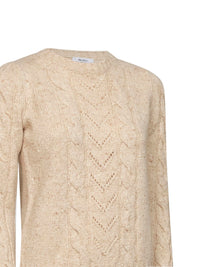 Max Mara Women Beige Wool And Cashmere Blend Knit Mxmsamba Sweater
