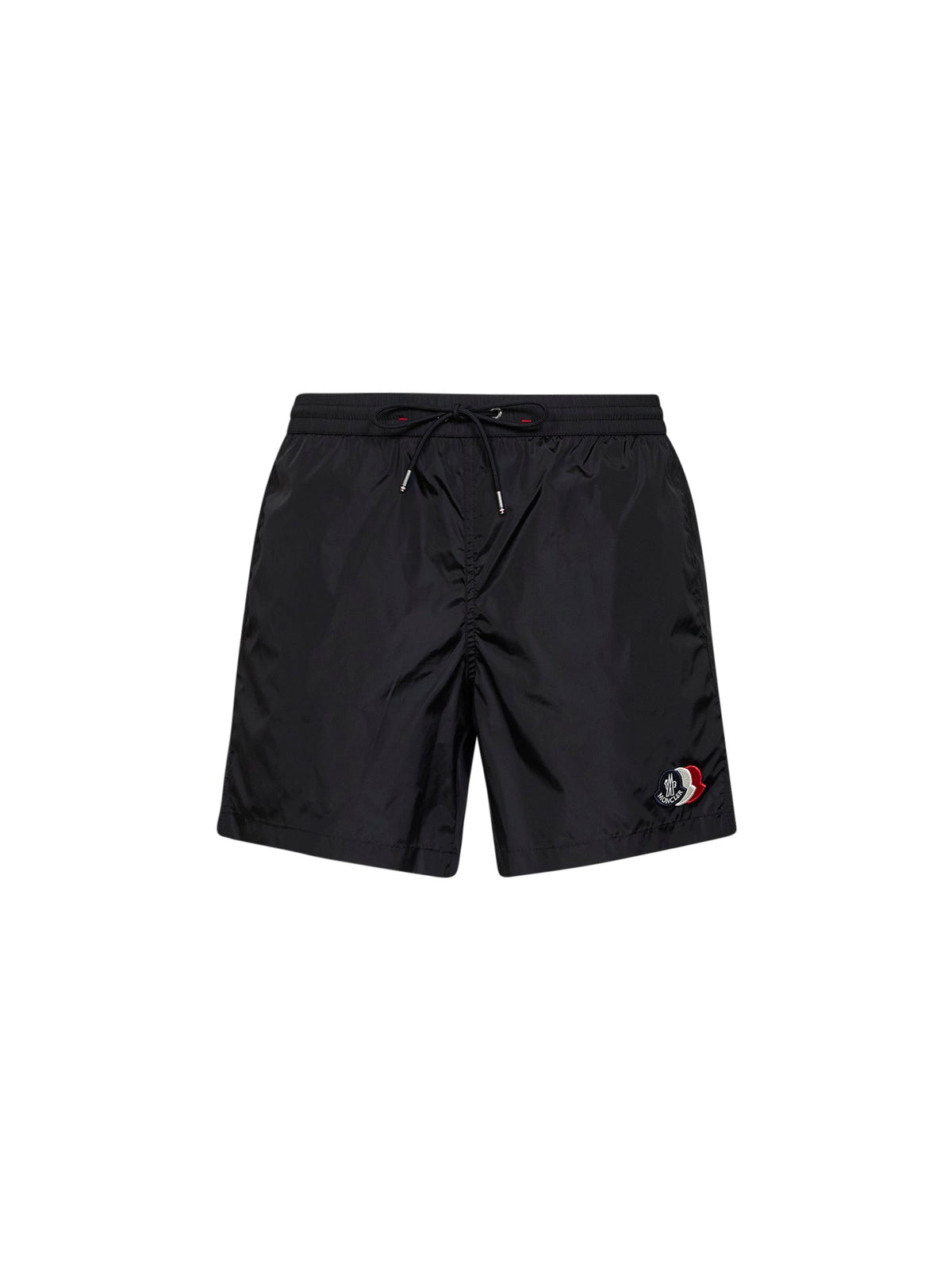 Moncler Men Black Technical Nylon Logoed Swim Shorts