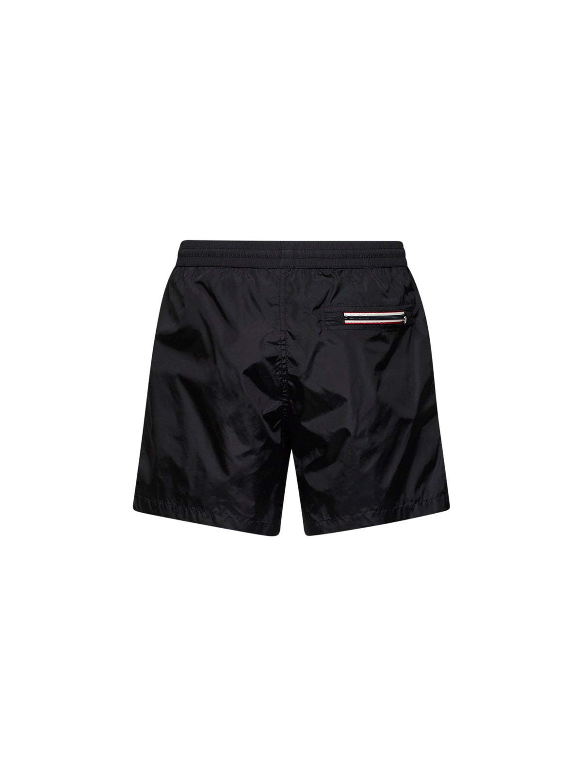 Moncler Men Black Technical Nylon Logoed Swim Shorts