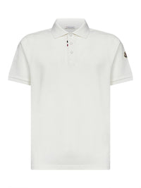 Moncler Men Natural Cotton Piqué Polo Shirt With Logo