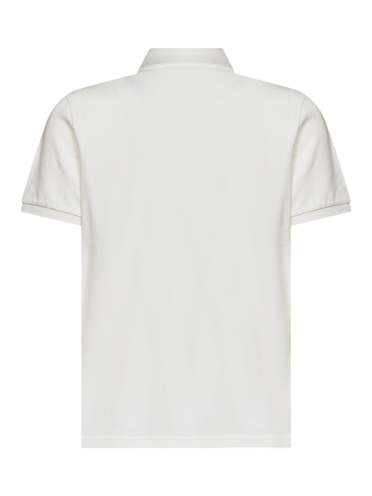 Moncler Men Natural Cotton Piqué Polo Shirt With Logo