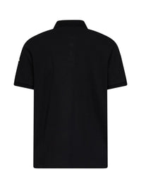Moncler Men Black Cotton Piqué Polo Shirt With Logo
