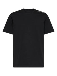 Moncler Men Black Cotton Jersey Crewneck T-Shirt With Logo