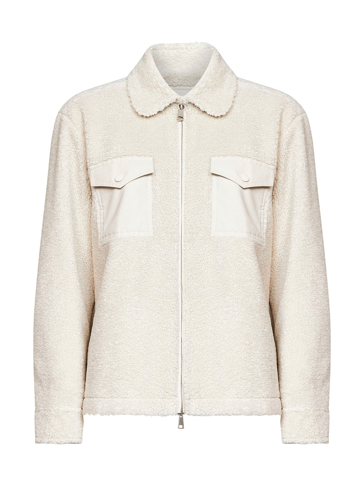 Moncler Women Natural Wool Bouclé Overshirt