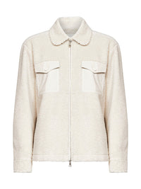 Moncler Women Natural Wool Bouclé Overshirt
