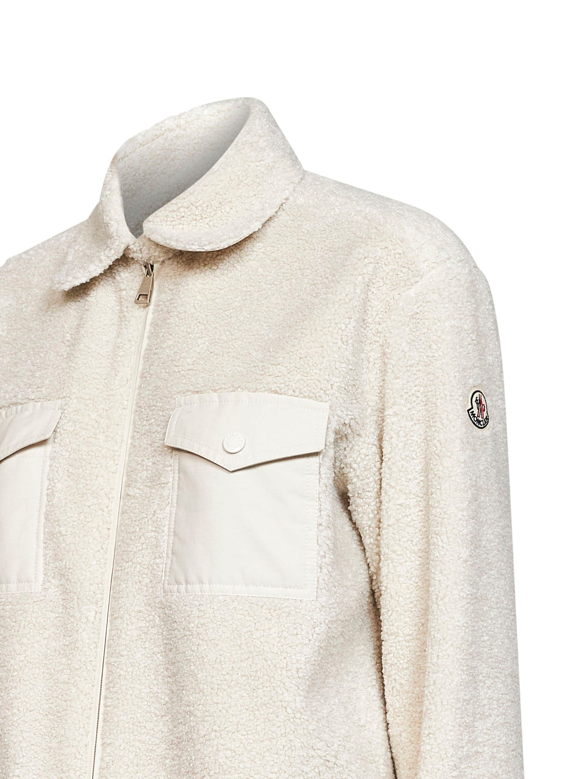 Moncler Women Natural Wool Bouclé Overshirt