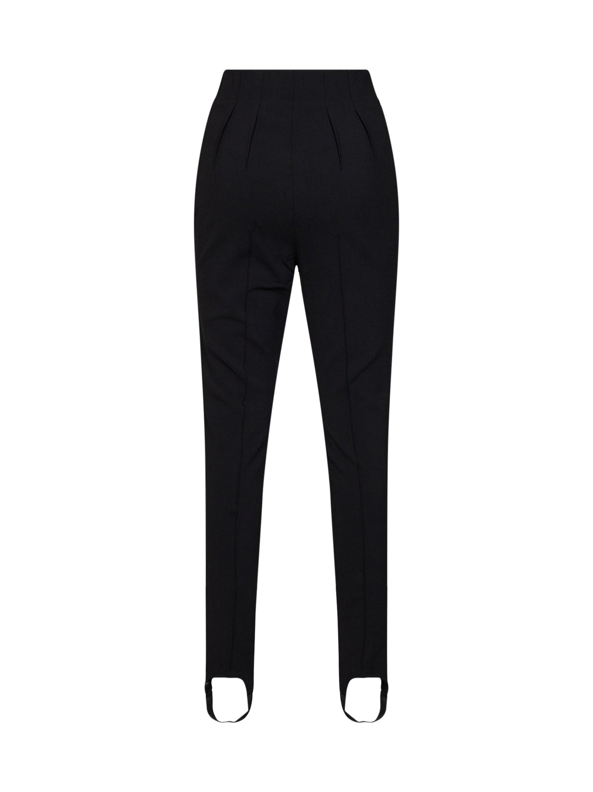 Mugler Women Black Stretch Wool-Blend Stirrup Tailored Leggings