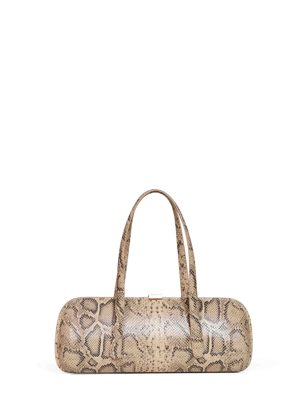 Mugler Women Beige Snake Aurora Handbag