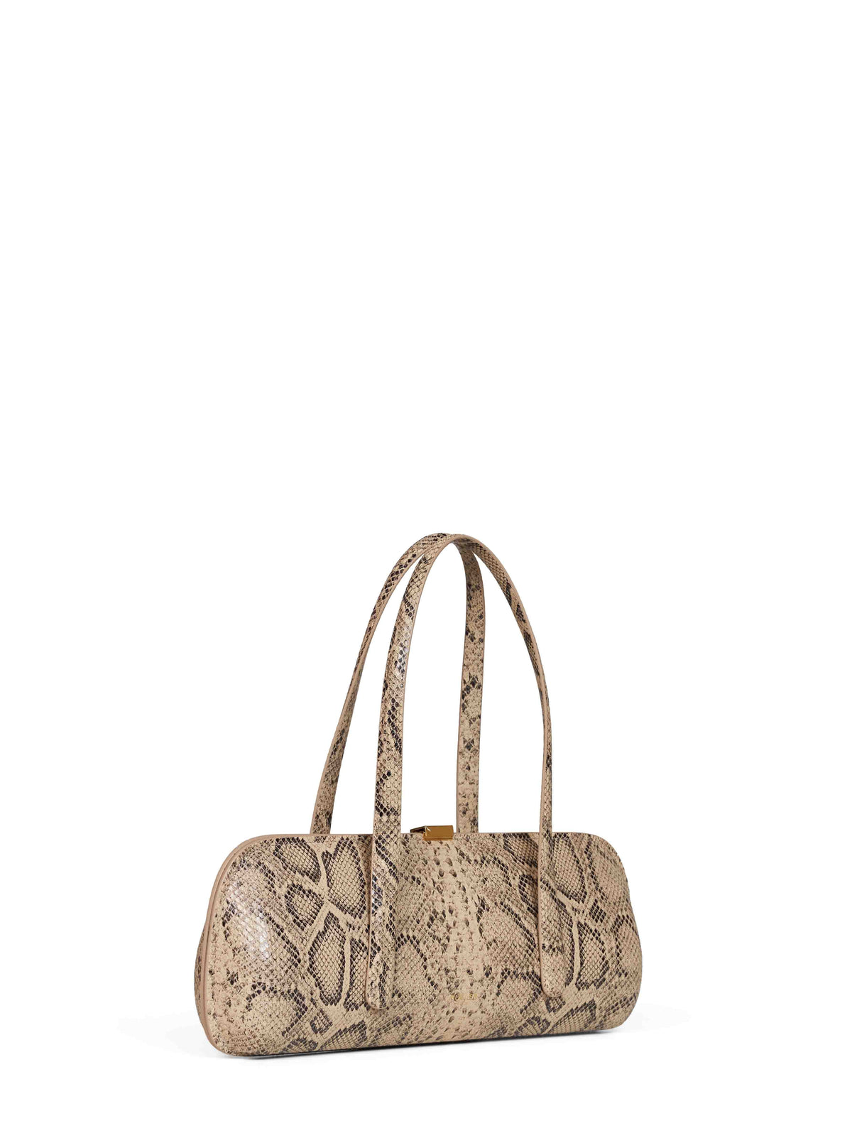 Mugler Women Beige Snake Aurora Handbag
