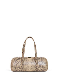 Mugler Women Beige Snake Aurora Handbag