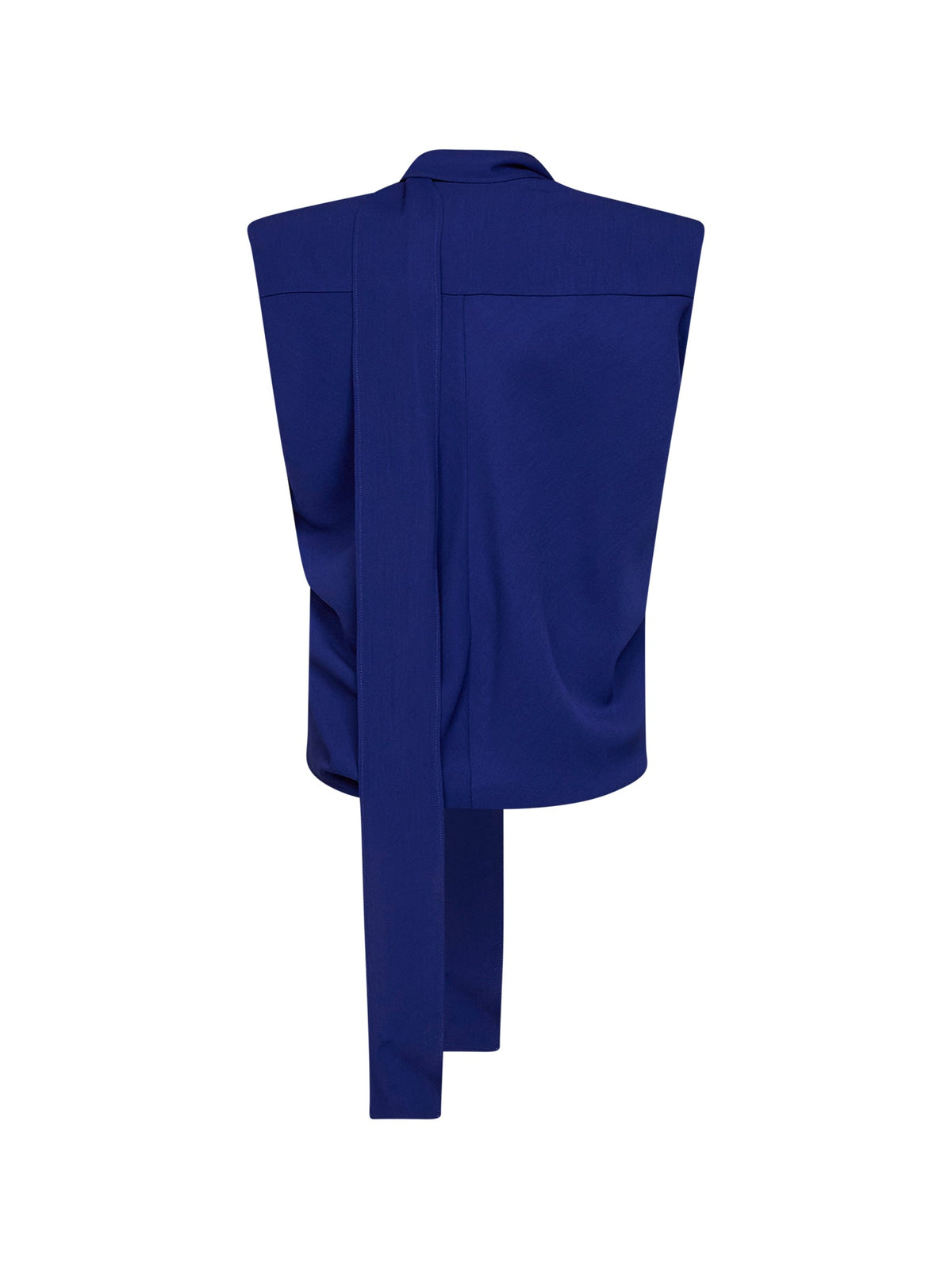 Mugler Women Ultrablue Viscose And Wool Asymmetric Scarf Top