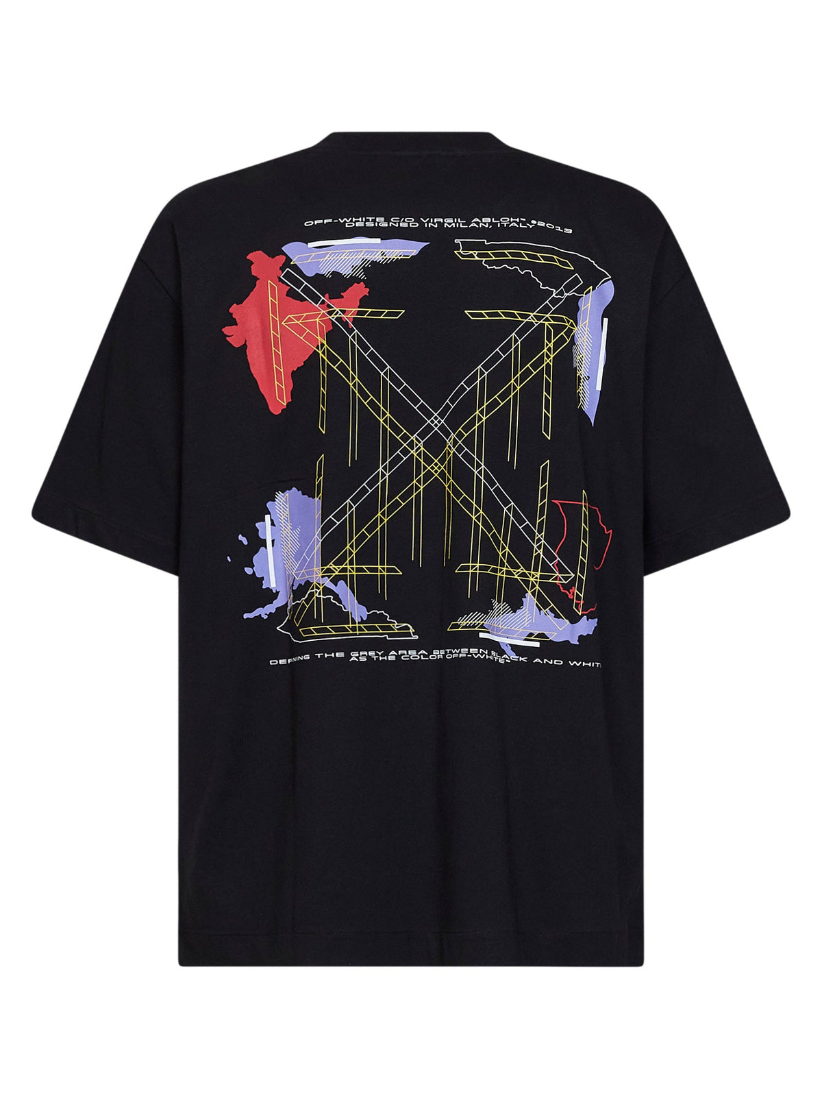 Off White Men Black Jersey Archigeography Arrow Skate T-Shirt