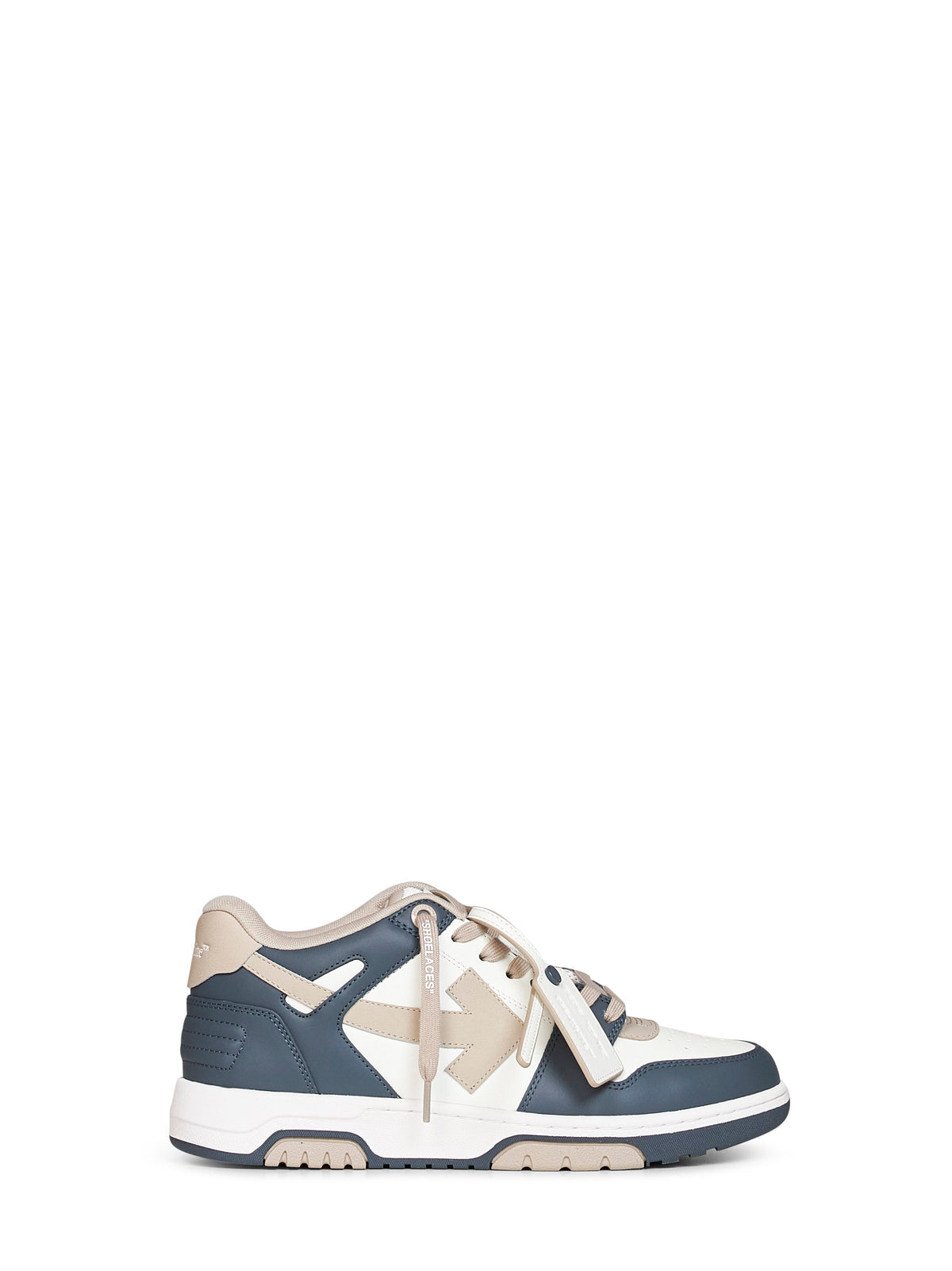 Off White Men Green And Beige Out Of Office Sneakers