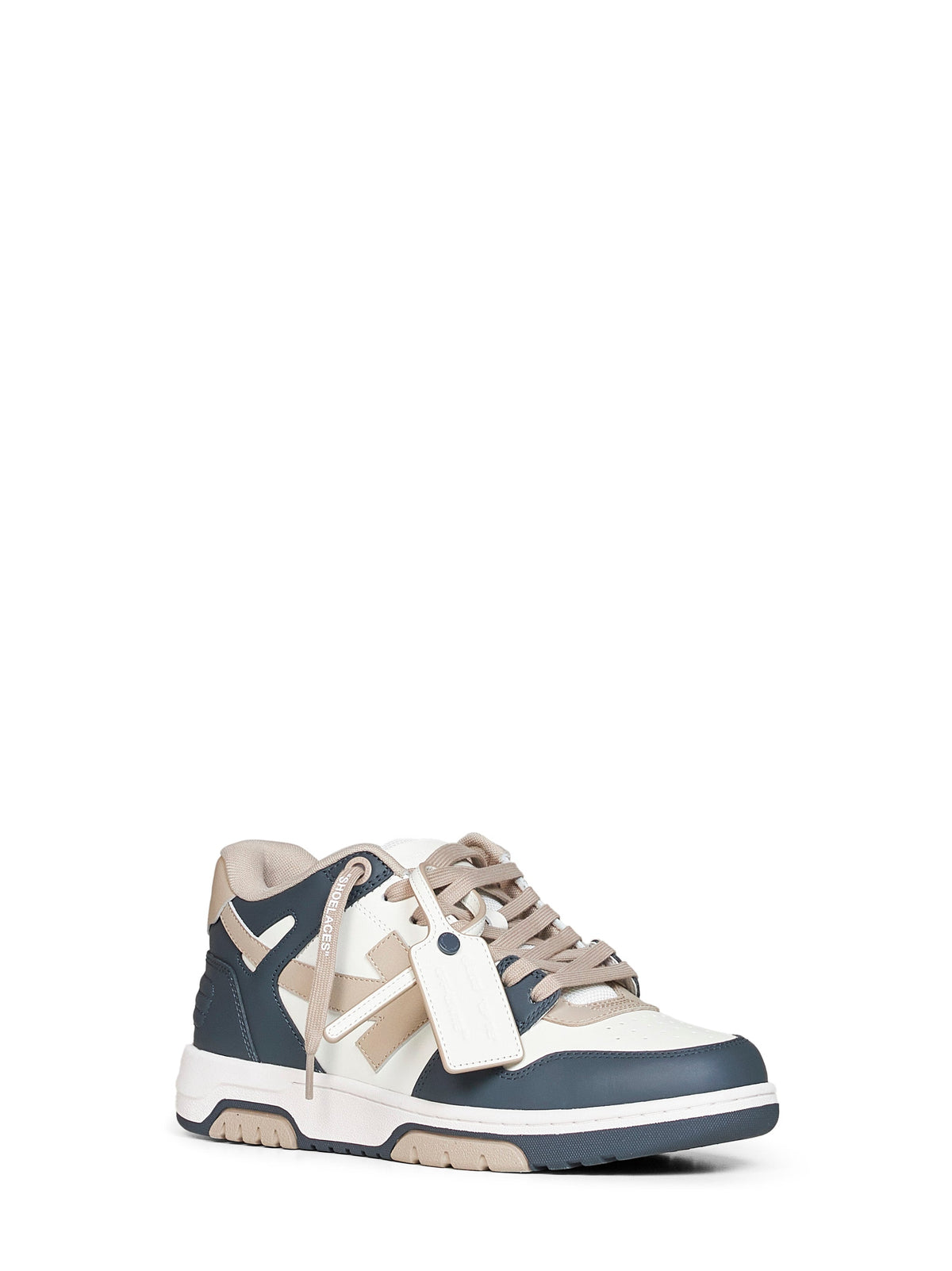 Off White Men Green And Beige Out Of Office Sneakers