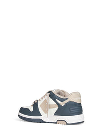 Off White Men Green And Beige Out Of Office Sneakers