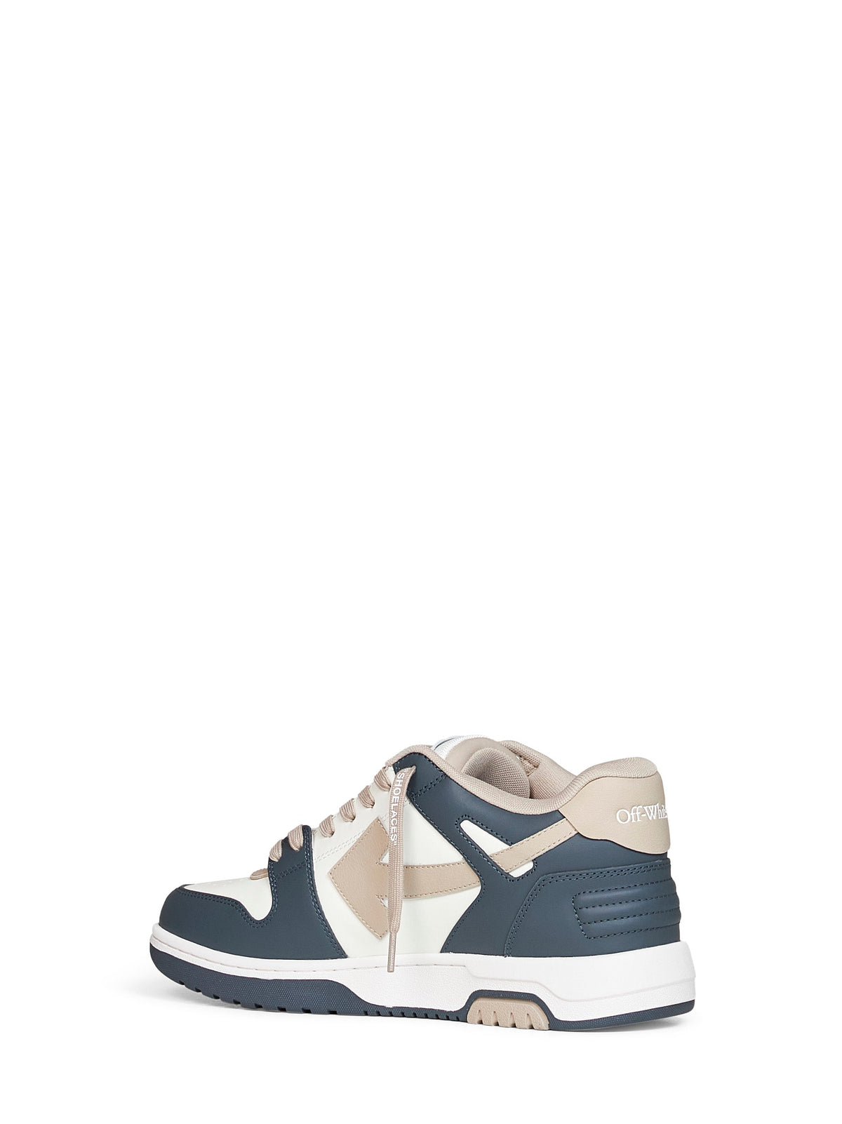 Off White Men Green And Beige Out Of Office Sneakers