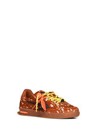 Off White Men Brown Printed Calf Hair End Of Play Sneakers