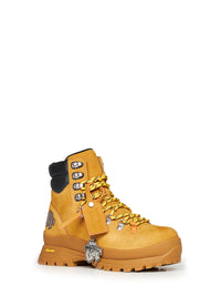 Off White Men Yellow Nubuck Hiking Boots