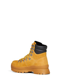 Off White Men Yellow Nubuck Hiking Boots