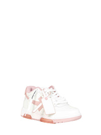 Off White Women White And Pink Out Of Office Sneakers