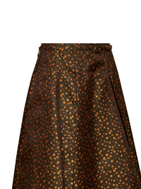 Prada Abbigliamento Women Military Floral Jacquard Belted Midi Skirt