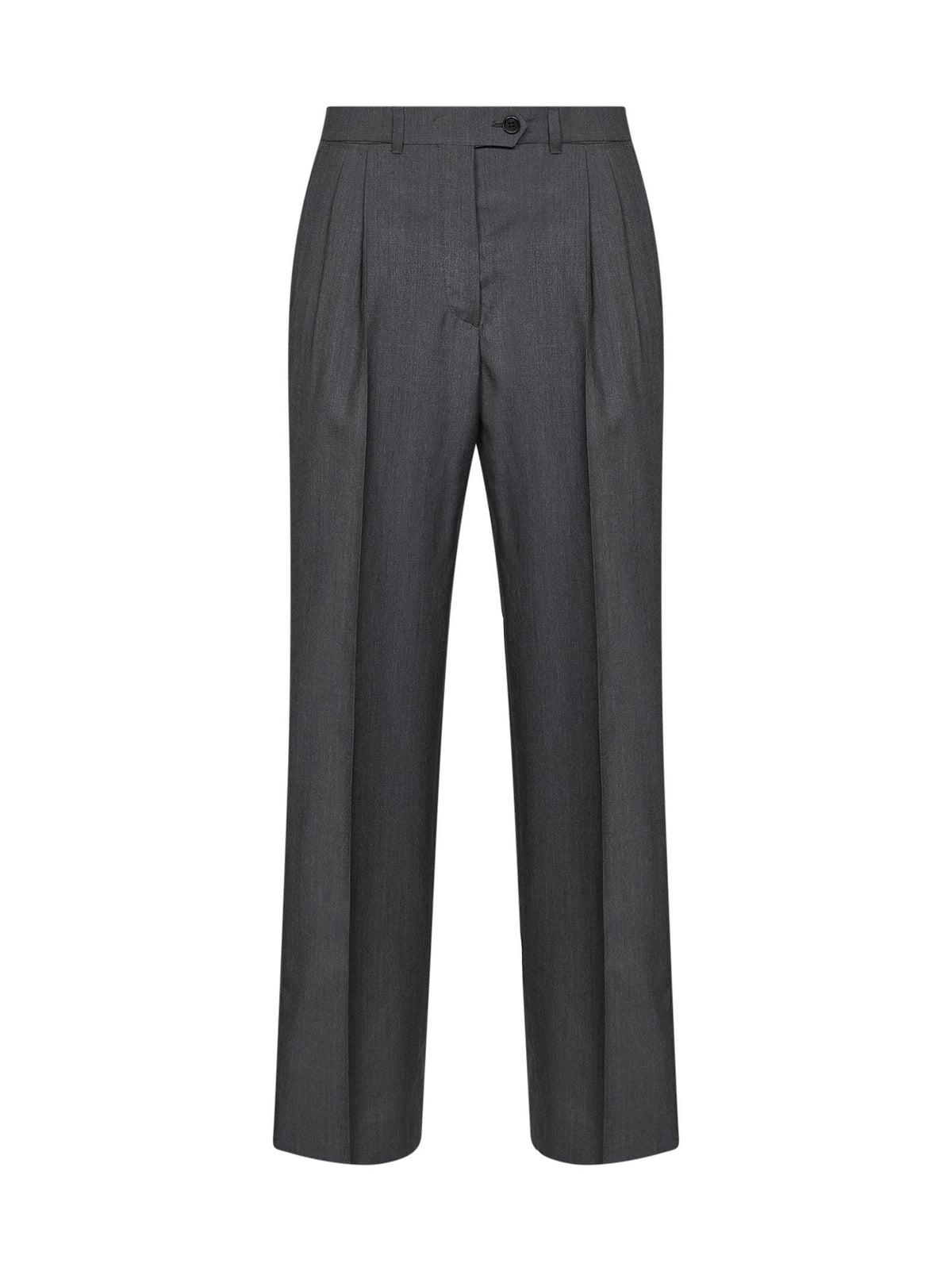 Prada Abbigliamento Women Slate Light Mohair Straight-Leg Trousers