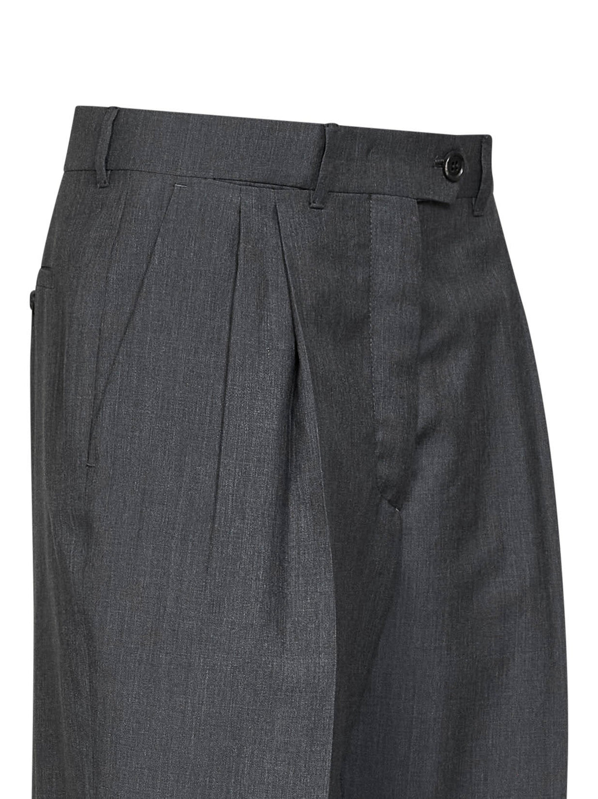 Prada Abbigliamento Women Slate Light Mohair Straight-Leg Trousers