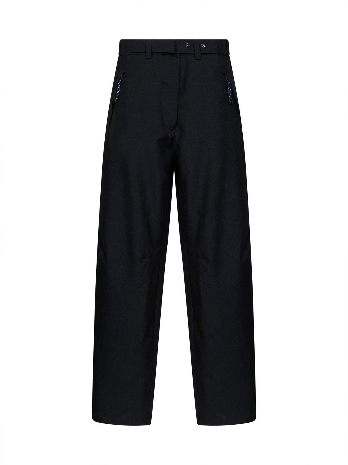 Prada Abbigliamento Women Black Mohair-Wool Wide Leg Trousers