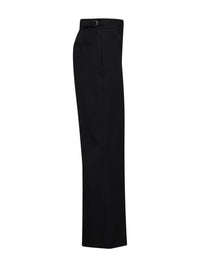 Prada Abbigliamento Women Black Compact Gabardine Straight-Leg Trousers