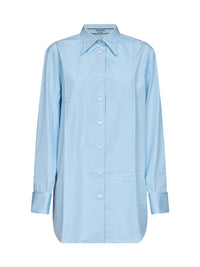 Prada Abbigliamento Women Sky Blue Poplin Long-Sleeved Shirt