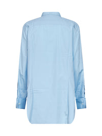 Prada Abbigliamento Women Sky Blue Poplin Long-Sleeved Shirt