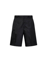 Prada Abbigliamento Men Black Re-Nylon Bermuda Shorts