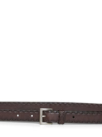 Prada Accessori Pelletteria Women Coffee Antiqued Nappa Leather Belt