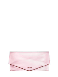 Prada Accessori Pelletteria Women Heather Pink Printed Silk Twill Scarf