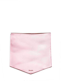 Prada Accessori Pelletteria Women Heather Pink Printed Silk Twill Scarf