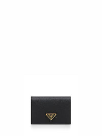 Prada Accessori Pelletteria Women Black Saffiano Small Wallet