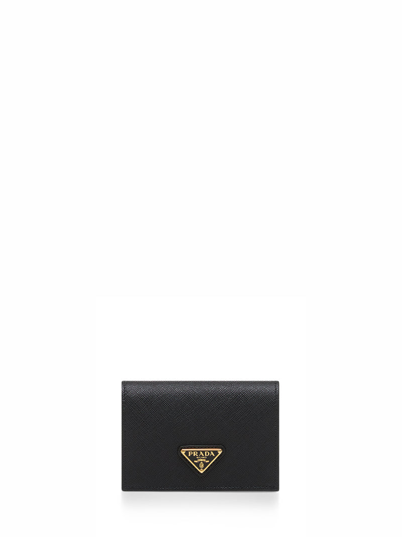 Prada Accessori Pelletteria Women Black Saffiano Small Wallet