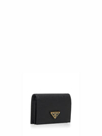 Prada Accessori Pelletteria Women Black Saffiano Small Wallet