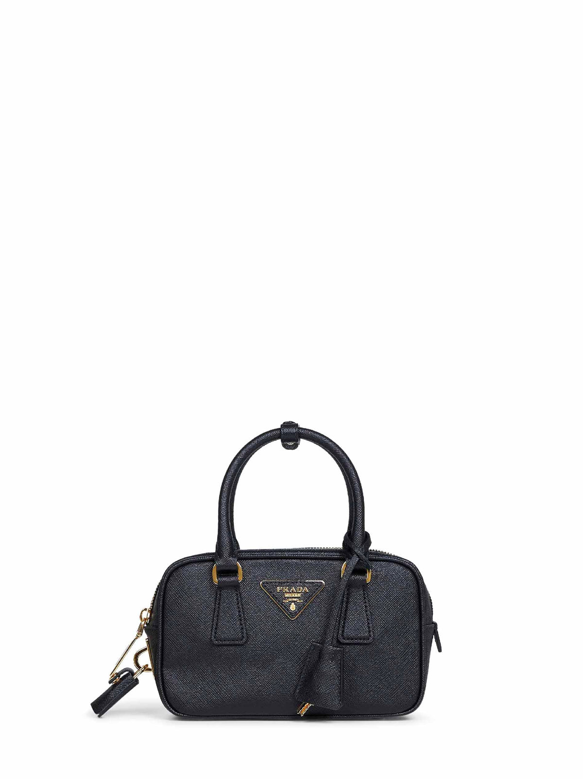 Prada Borse Women Black Top-Handle Bag With Shoulder Bag