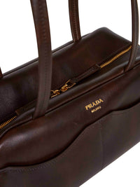 Prada Borse Women Cocoa Prada Carry Satchel Bag