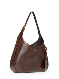 Prada Borse Women Cocoa Prada Boogie Medium Shoulder Bag