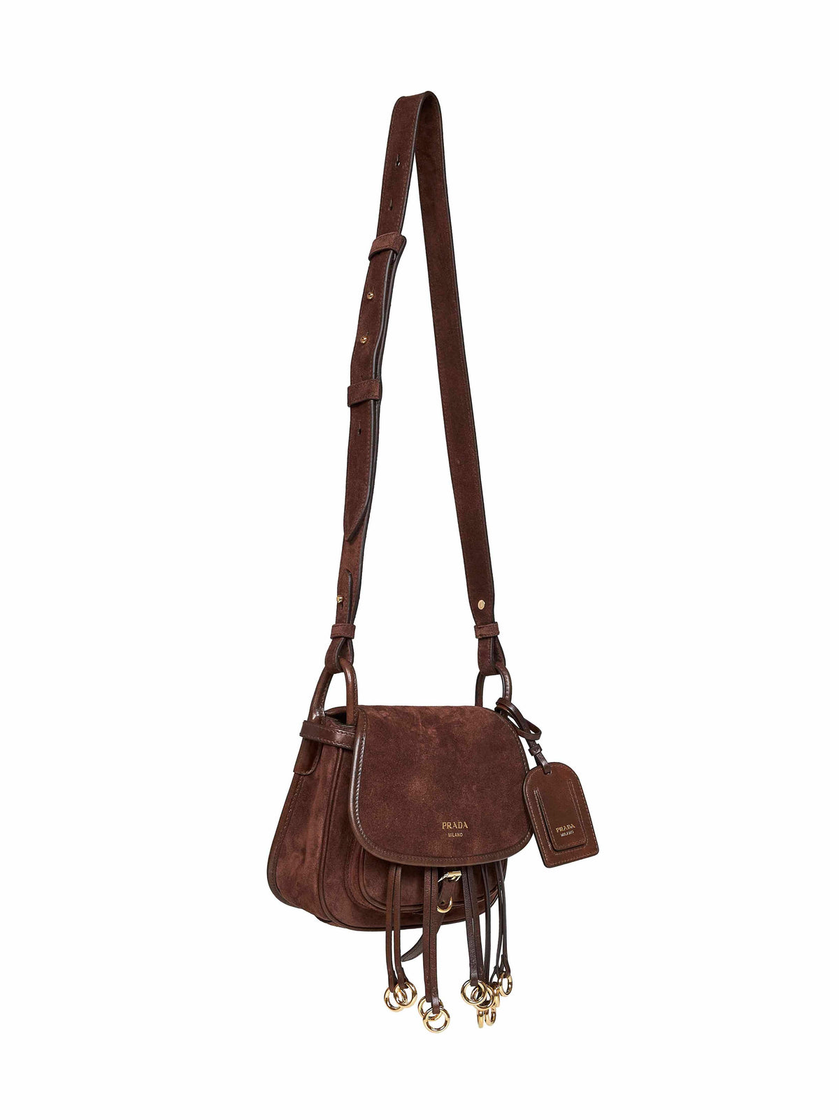 Prada Borse Women Dark Brown Prada Corsaire Mini Shoulder Bag
