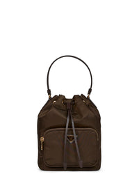 Prada Borse Women Burnt Prada Duet Bucket Bag