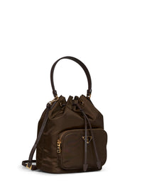 Prada Borse Women Burnt Prada Duet Bucket Bag
