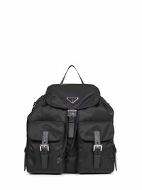 Prada Borse Women Medium Black Backpack With Pouch <Br/>