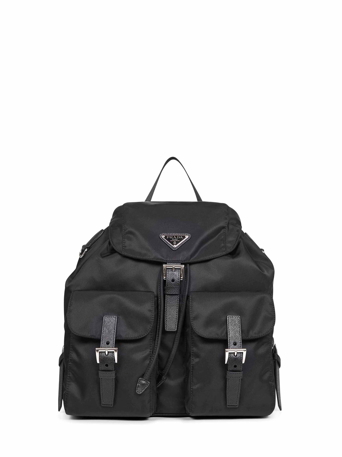 Prada Borse Women Medium Black Backpack With Pouch <Br/>