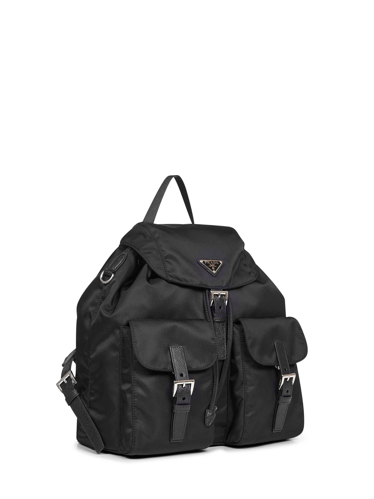 Prada Borse Women Medium Black Backpack With Pouch <Br/>